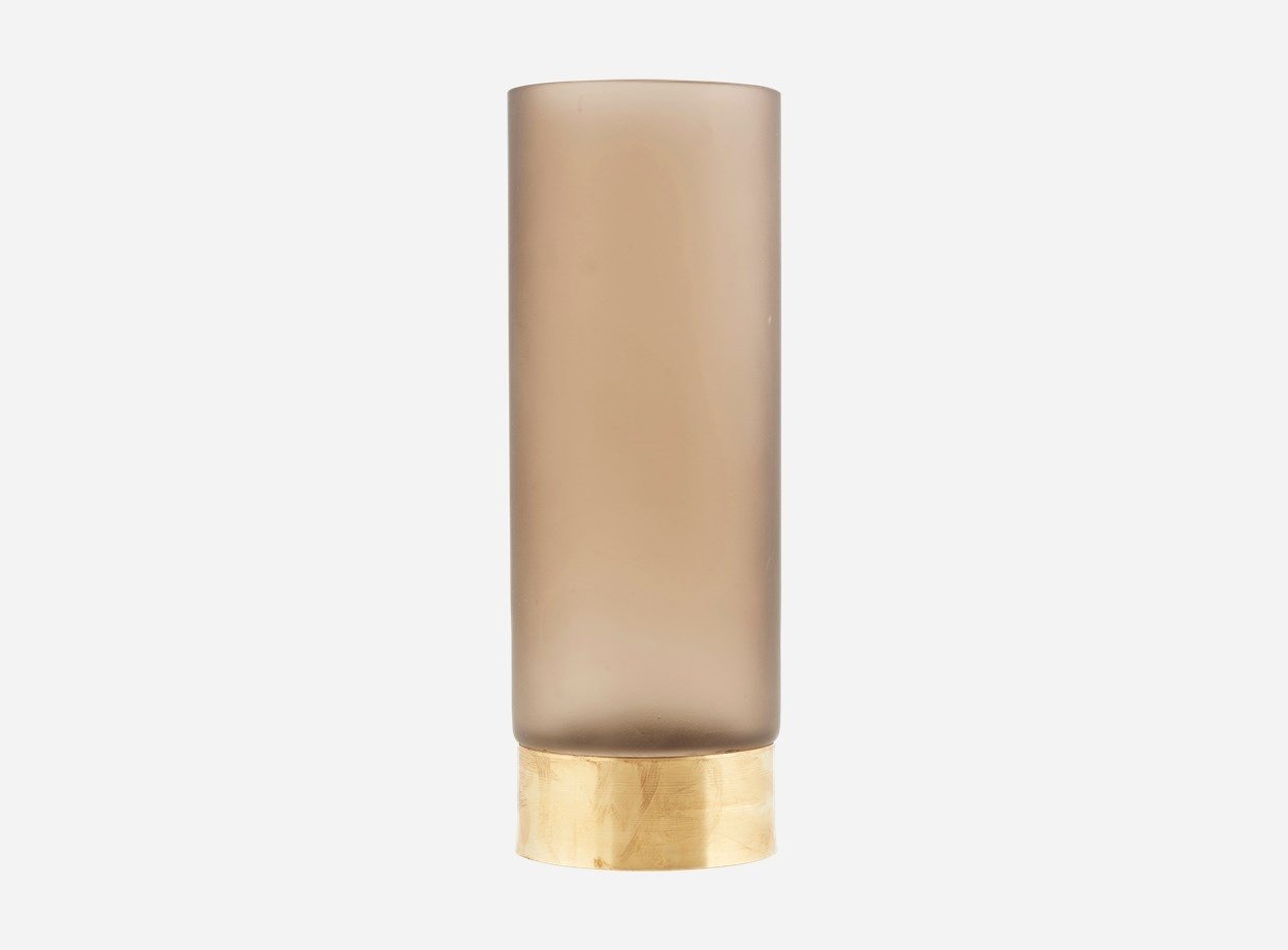 House Doctor vase Base lysebrun/guld h�jde 28 cm - Fransenhome