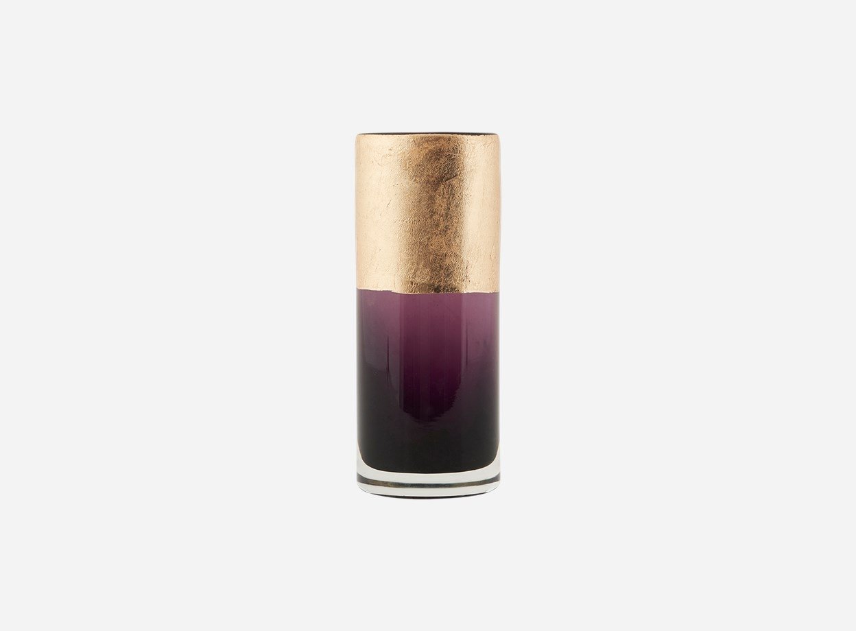 House Doctor vase Lost lilla/guld h�jde 15,5 cm - Fransenhome