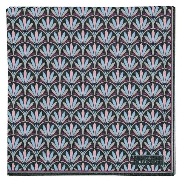 Victoria Dark Grey servietter stor fra GreenGate - Tinashjem