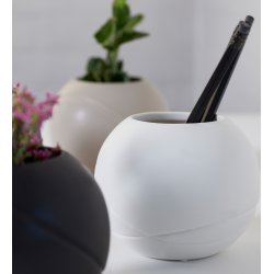 L�bech Living Water Flow vase hvid small med sort vase - Fransenhome