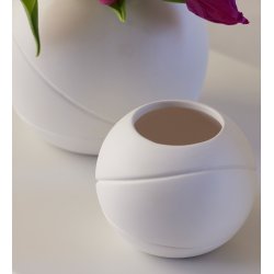 L�bech Living Water Flow vase hvid small set fra oven - Fransenhome