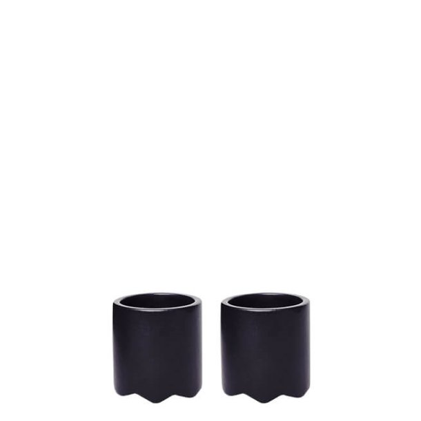 L�bech Living Wave �ggeb�gre 2 stk. sort mat  - Tinashjem