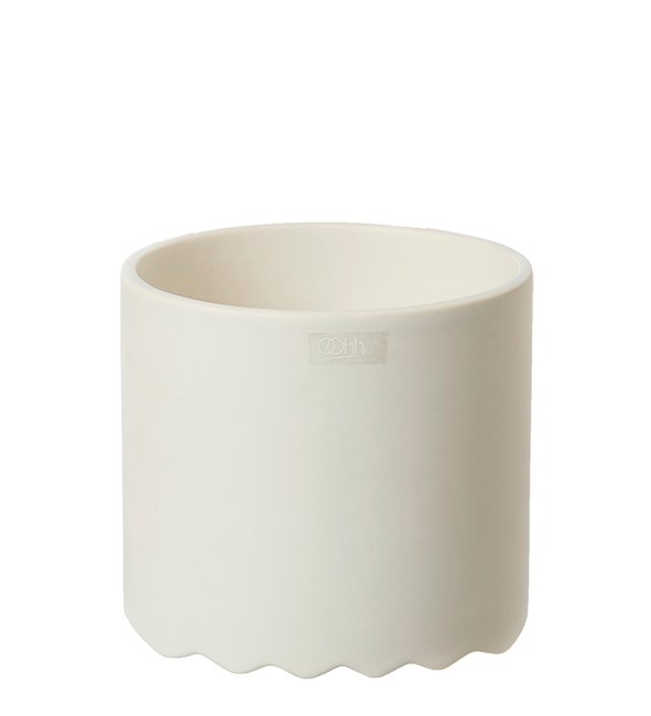 L�bech Living Wave blomsterpotte hvid mat - Fransenhome