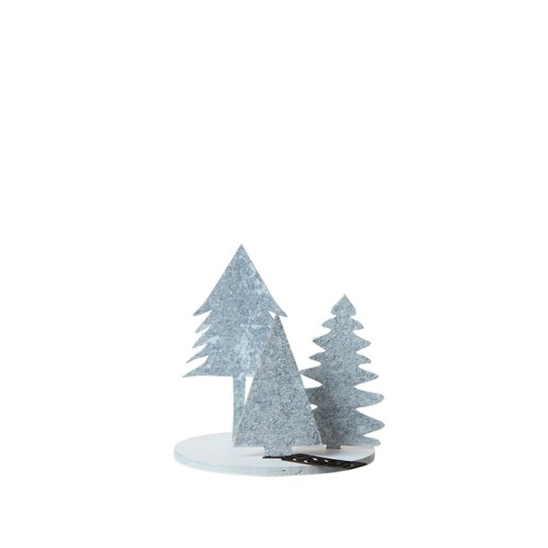 L�bech Living Trio of eco-felt xmas trees hvid - Tinashjem