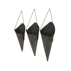 L�bech Living kr�mmerhus hanging cone 29 cm grey tre forskellige st�rrelser - Fransenhome