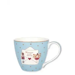 Xmas Letter Pale Blue mug fra GreenGate - Tinashjem