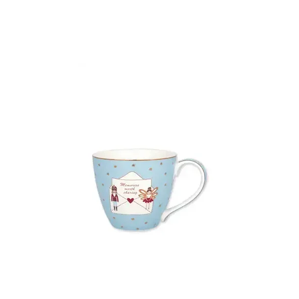 Xmas Letter Pale Blue mug fra GreenGate - Tinashjem