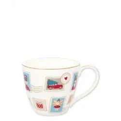 Xmas Letter White mug fra GreenGate - Tinashjem