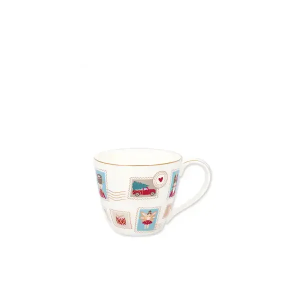 Xmas Letter White mug fra GreenGate - Tinashjem