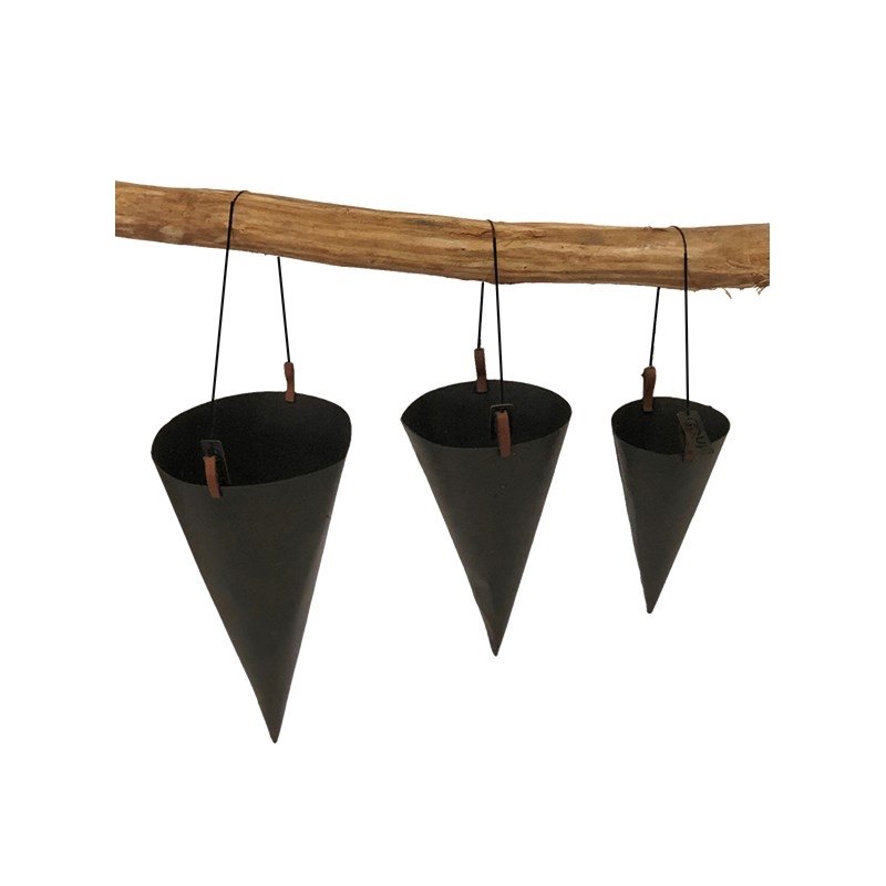 L�bech Living kr�mmerhuse i papir 3 stk. sort 3 p� gren - Fransenhome
