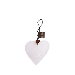 L�bech Living Heart Ornament padded xmas hvid - Fransenhome