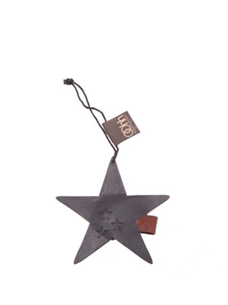 L�bech Living Star Ornament padded xmas sort til oph�ng - Fransenhome