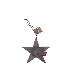 L�bech Living Star Ornament padded xmas sort til oph�ng - Fransenhome