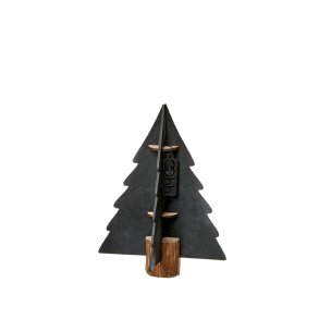 L�bech Living Xmas paper tree on woodenbase sort 15 cm - Fransenhome