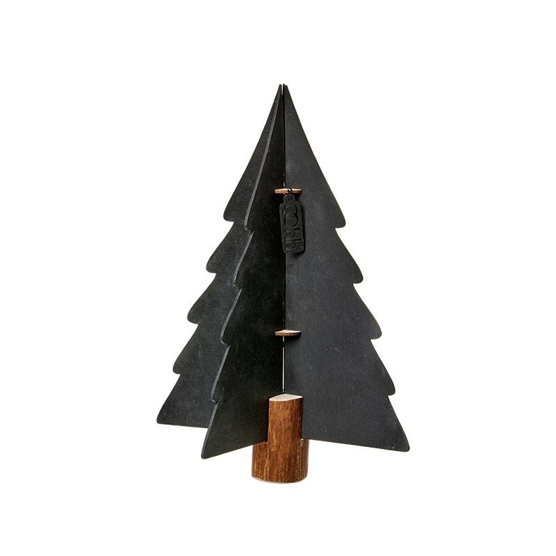 L�bech Living Xmas paper tree on woodenbase sort 25 cm - Fransenhome
