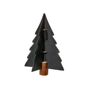 L�bech Living Xmas paper tree on woodenbase sort 25 cm - Fransenhome