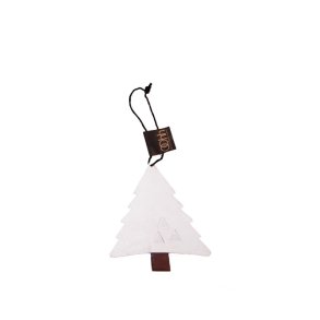 L�bech Living Tree Ornament padded xmas hvid - Fransenhome