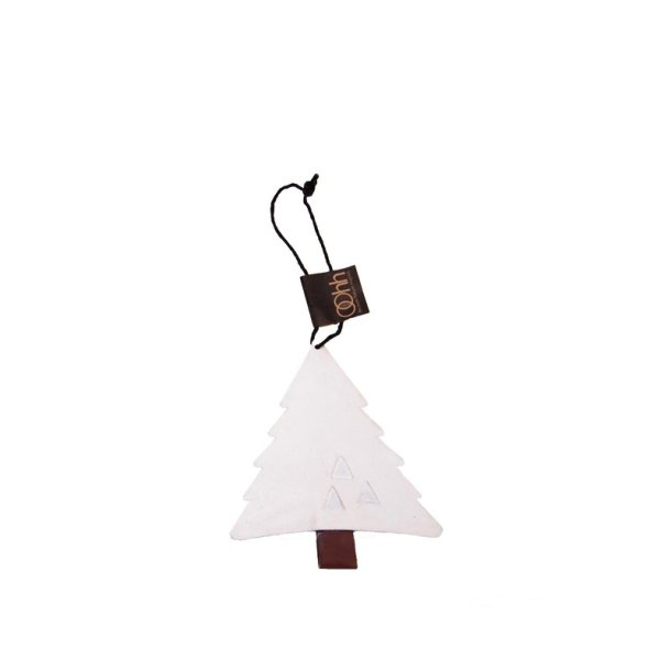 L�bech Living Tree Ornament padded xmas hvid - Tinashjem