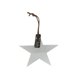 L�bech Living Star Ornament Half Sanded Grey til oph�ng - Fransenhome
