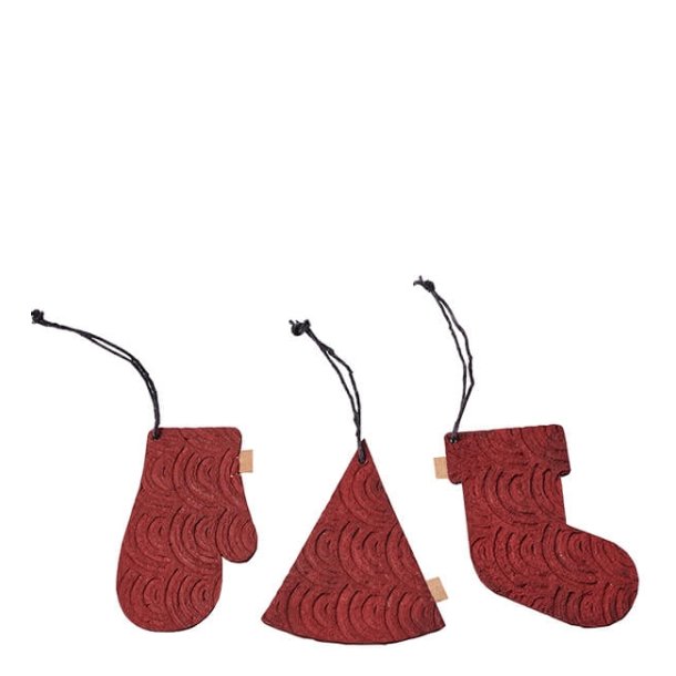 L�bech Living xmas ornaments 12 stk. i boks r�d - Tinashjem